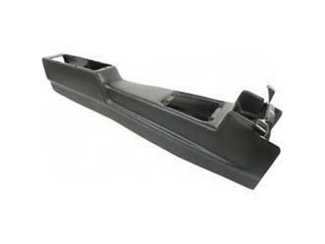 Console Assembly, M/T, black molded plastic w/ correct madrid grain finish, reproduction