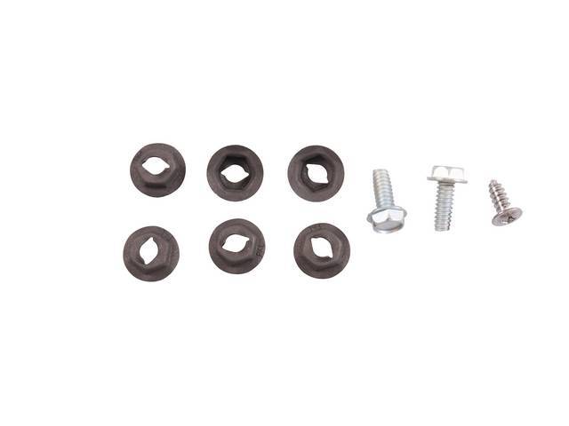 Console Top Molding Fastener Kit, 9-pc OE Correct AMK Products reproduction for (64-67)
