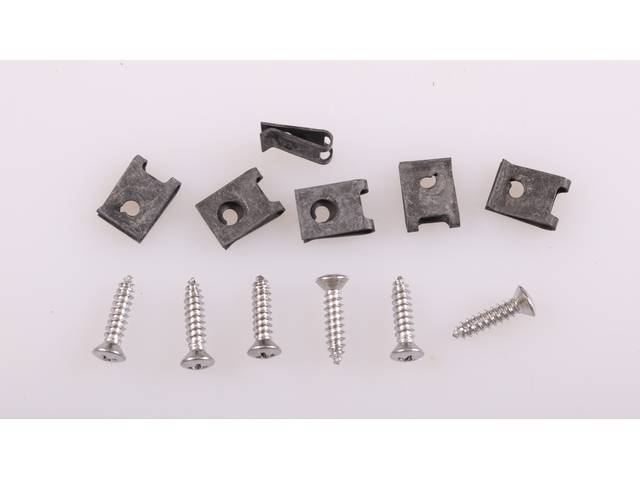 Console to Floor Fastener Kit, 12-pieces, OE Correct AMK Products reproduction for (64-65)