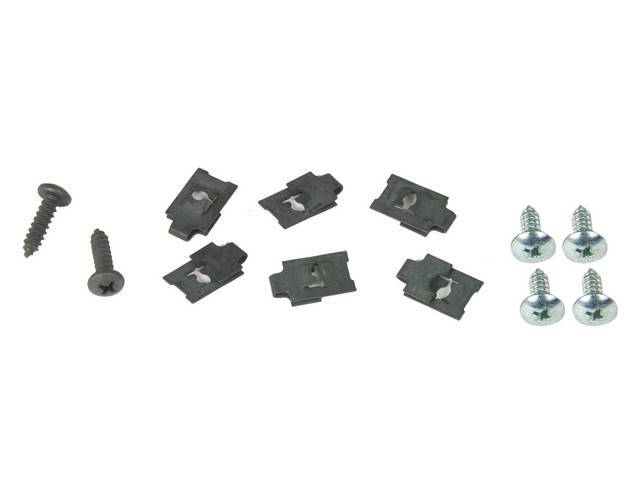 FASTENER KIT, CONSOLE, FLOOR, (12), PH PAN HEAD AND PHILLIPS DRIVETRUSS SCREWS, SPRING NUTS