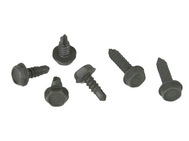 FASTENER KIT, Console to Floor Brackets, (6) incl hexwasher AB-type sheet metal screws w/ pointed end and TEK-drill point tapping screws