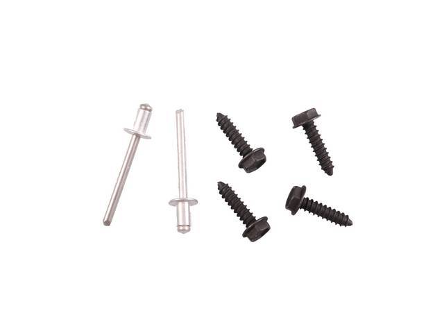 Console to Floor Brackets Fastener Kit, 6-pieces, OE Correct AMK Products reproduction for (70-81)