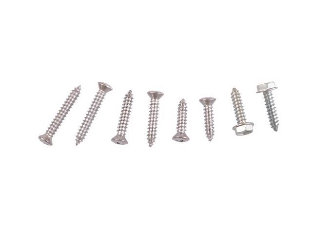 Console to Floor Fastener Kit, 8-pieces, OE Correct AMK Products reproduction for (64-67)