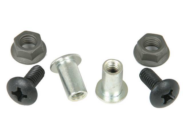 Console To Floor Fastener Kit, 6-pc kit includes screws, rivet nuts and nuts for (67-69)
