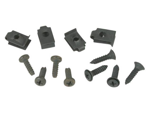 FASTENER KIT, Console End Panels, Upper and Lower, (12) incl SCREWS, SPRING NUTS