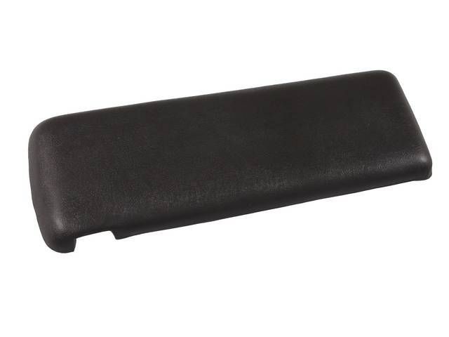 DOOR / LID / PAD, Console / Seat Separator Glove Box, black urethane, OER repro  ** now incl stop bracket installed **