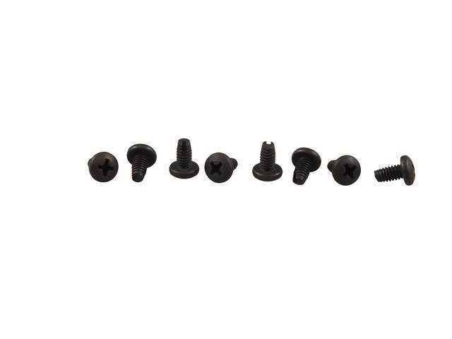 Console Door and Hinge Fastener Kit, 8-pc screw kit for (67-69)