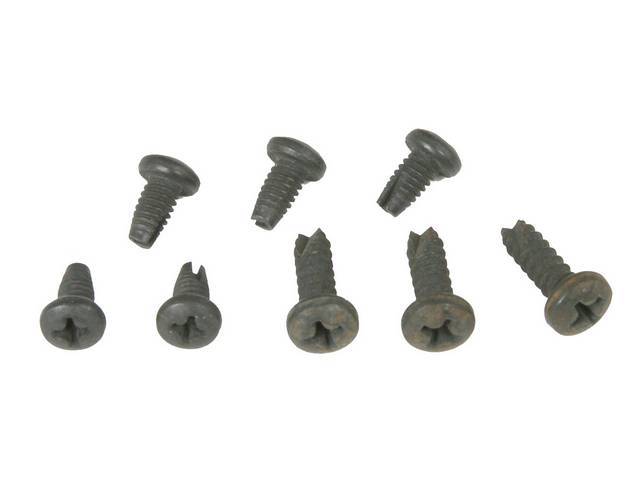 Console Door and Hinge Fastener Kit, 8-pc screw kit for (68)