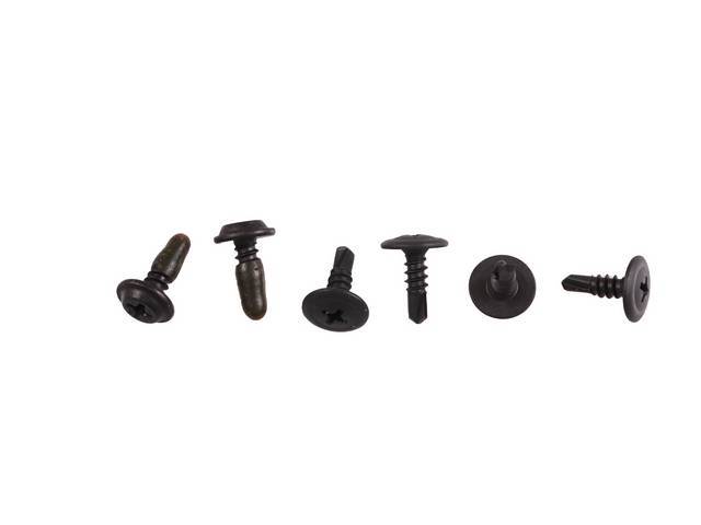 Console Door and Latch Fastener Kit, 6-pc phillips screw kit for (70-81)