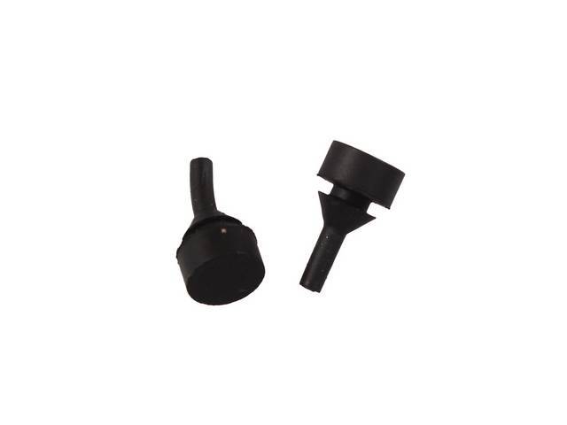 Console Door Rubber Bumper Kit, 2-pc kit, OE-correct repro