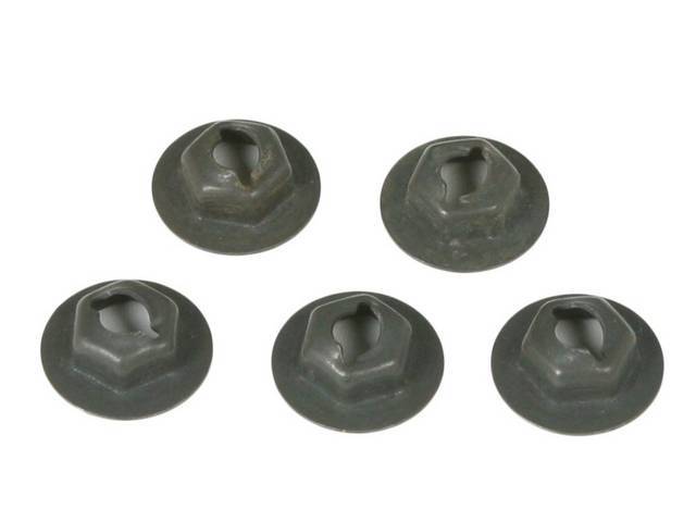 FASTENER KIT, INSTRUMENT PANEL MOLDING ABOVE GLOVE BOX, (5), STAMPED NUTS