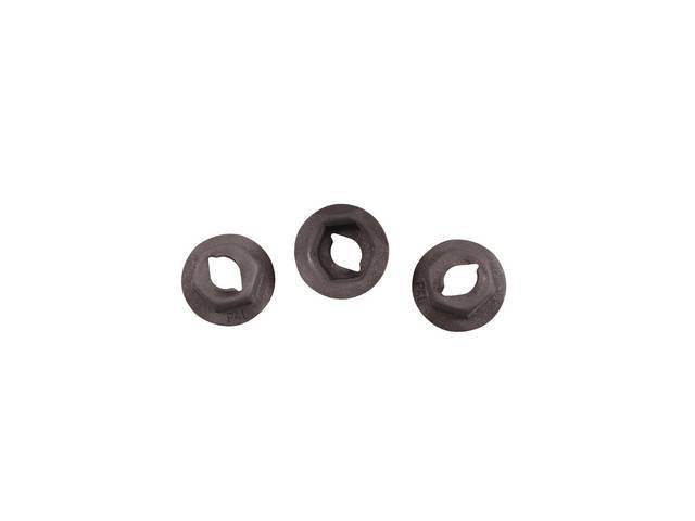 Instrument Panel Moldings LH Fastener Kit, 3-pieces, OE Correct AMK Products reproduction for (64-65)