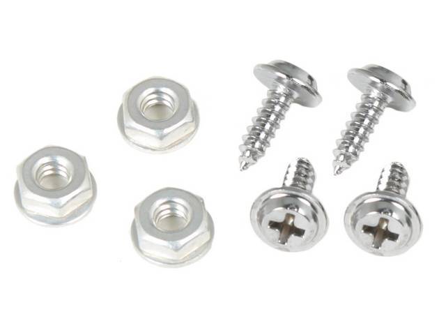 Glove Box and Glove Box Door Fastener Kit, 7-pc includes screws and nuts for (68-69 without A/C)