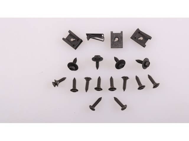 Glove Box Door and Stop Fastener Kit,  18-pc OE Correct AMK Products reproduction for (77-81)