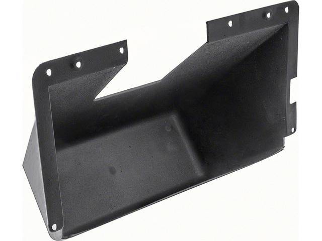 BOX, Instrument Panel Glove Compartment, molded ABS-plastic featuring the correct grain texture, repro
