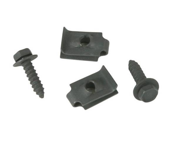 Glove Box Striker Fastener Kit, 4-pc OE Correct AMK Products reproduction for (72-76)