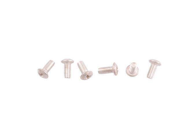 Door Latch / Lock Fastener Kit, 6-piece kit, OE correct AMK Products reproduction