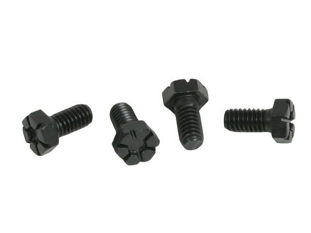 Fan Clutch to Fan Fastener Kit, (4) incl correct bolts w/ notched head, reproduction for (64-79)
