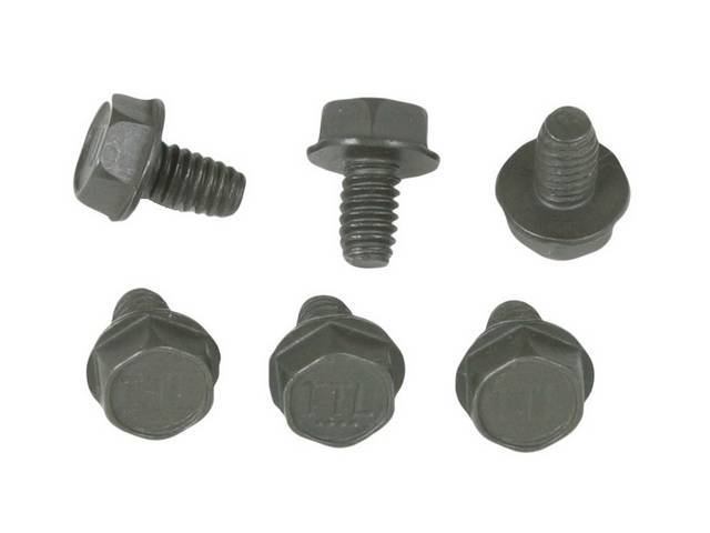 Door Latch Control / Inside Mechanism Fastener Kit, 6-pieces, OE Correct AMK Products reproduction for (66-72)