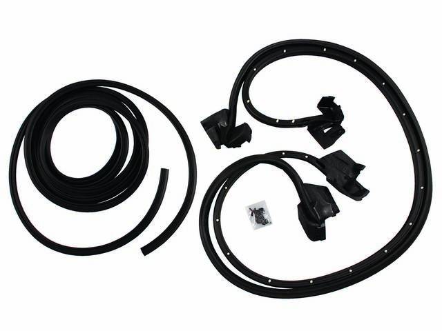 WEATHERSTRIP KIT, Basic, incl seals for door shell and trunk, *Soff Seal* brand (limited lifetime warranty, see incl card for details), repro