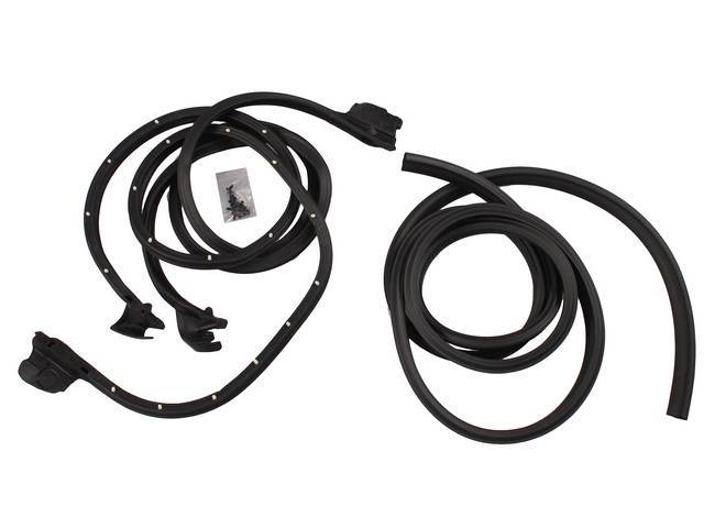 WEATHERSTRIP KIT, Basic, incl seals for door shell and trunk, *Soff Seal* brand (limited lifetime warranty, see incl card for details), repro