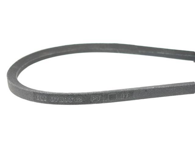 BELT, Generator / Alternator / P/S, Cloth Wrapped OE Style belt W/ *GM* and P/N *9789342* stamped into belt, OE Style Repro