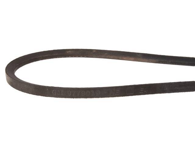 BELT, P/S, Cloth Wrapped OE Style belt W/ *GM* and P/N *9779019* stamped into belt, 4th Quarter (car built in 4th Quarter of 1964), OE Style Repro
