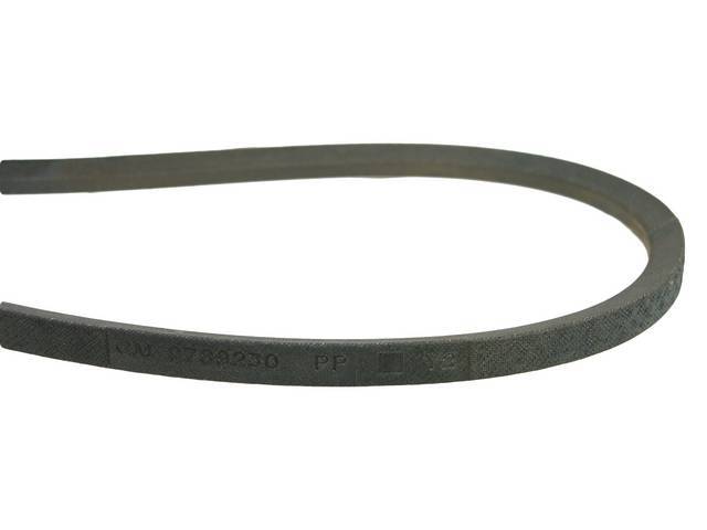 BELT, P/S, Cloth Wrapped OE Style belt W/ *GM* and P/N *9789230* stamped into belt, 2nd Quarter (car built in 2nd Quarter of 1970), OE Style Repro