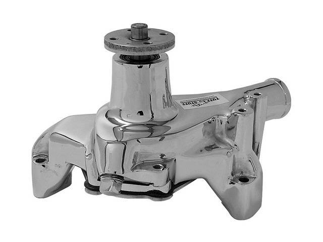 Water Pump, Long Style, Smooth Chrome finish, New US Built