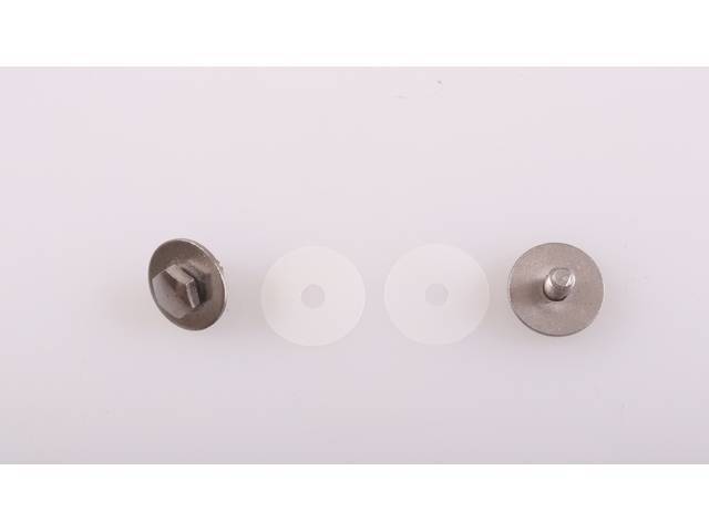 Door Rear Window Run Fastener Kit, 4-pieces, OE Correct AMK Products reproduction for (64-65)