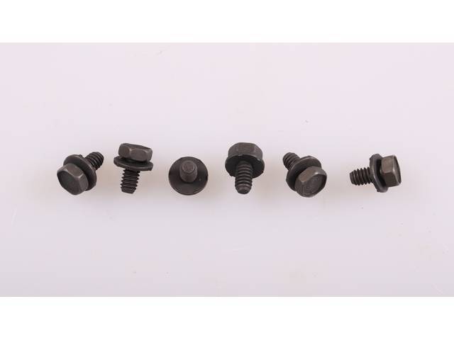 Door Window Stop Fastener Kit, 6-pc OE Correct AMK Products reproduction for (66-67)