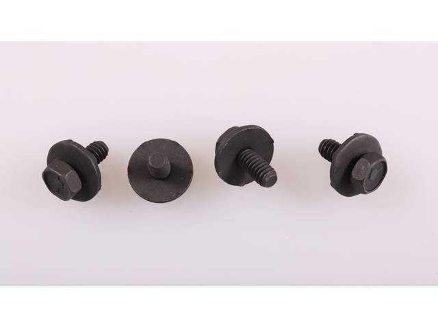 Door Window Rear Stop Fastener Kit, 4-pc OE Correct AMK Products reproduction for (67-69)