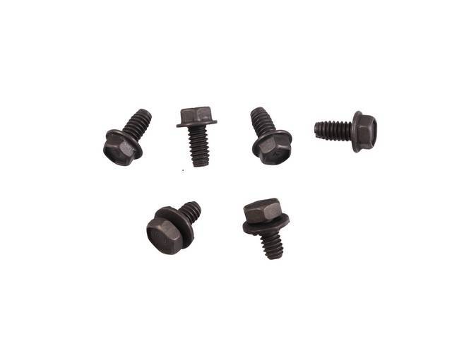Door Window Stop Fastener Kit, 6-pc OE Correct AMK Products reproduction for (67-69)