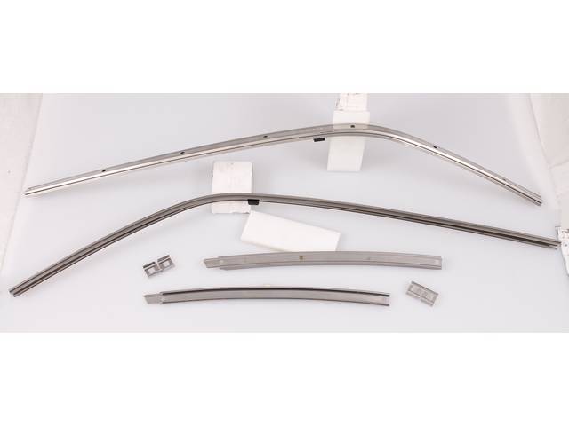 Roof Rail Weatherstrip Channel and Retainer Set, (6), Best Reproduction for (1967)