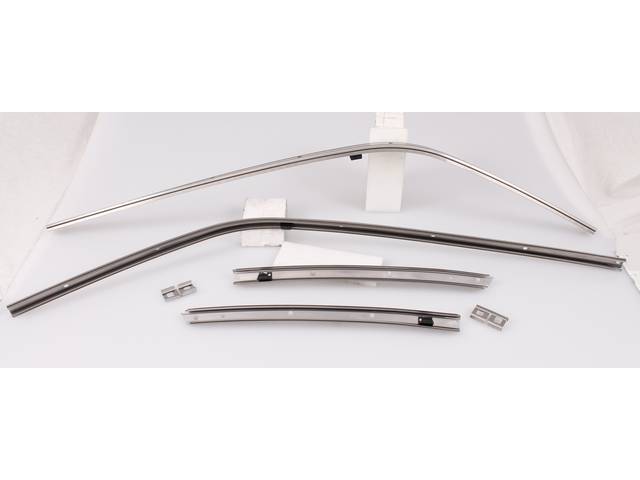 Roof Rail Weatherstrip Channel and Retainer Set, (6), Best Reproduction for (68-69)