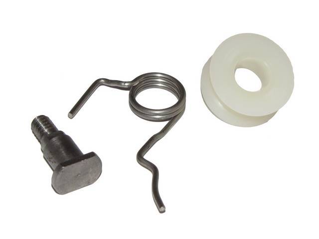 ROLLER KIT, Qtr Window, *** When out GOTO C-11007A-1B ***, (3) Incl stud, roller and spring, Mounts to the roller assy plate located on the Qtr glass, Repro