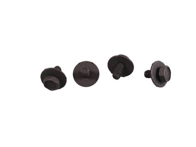 Quarter Window Glass Stop Fastener Kit, 4-pieces, OE Correct AMK Products reproduction for (66-67)