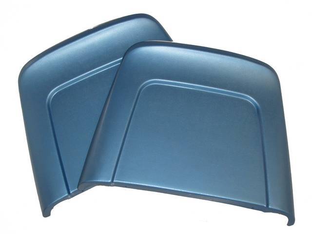 PANEL SET, Bucket Seat Back, bright blue, ABS-Plastic w/ chrome mylar trim and bullet caps, repro