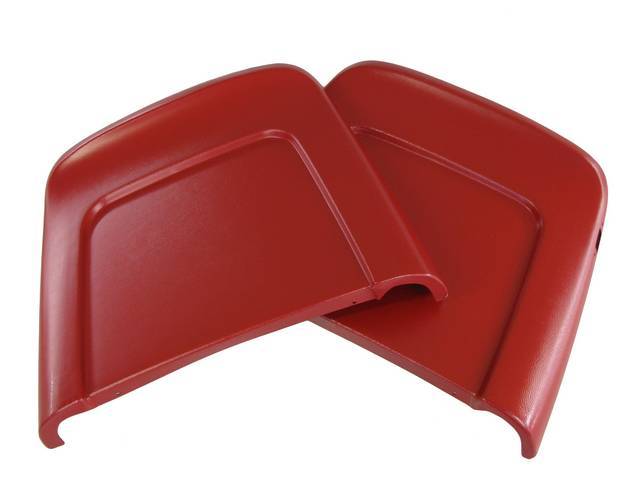 PANEL SET, Bucket Seat Back, red, ABS-Plastic w/ chrome mylar trim and bullet caps, repro