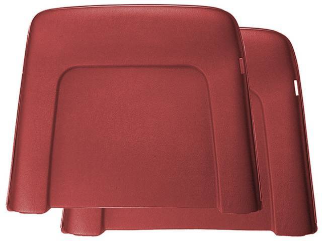 PANEL SET, Bucket Seat Back, red, ABS-Plastic w/ chrome mylar trim and bullet caps, repro