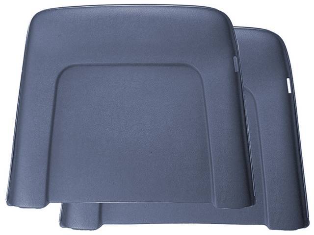 PANEL SET, Bucket Seat Back, medium blue, ABS-Plastic w/ chrome mylar trim and bullet caps, repro