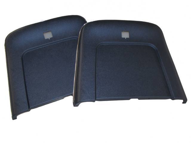 PANEL SET, Bucket Seat Back, dark blue, ABS-Plastic w/ chrome mylar trim, repro