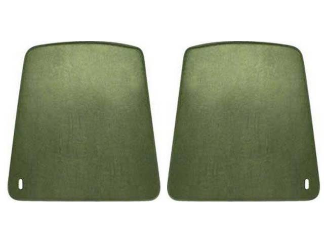 Seat Back Panel Set, Dark Green, ABS-Plastic reproduction