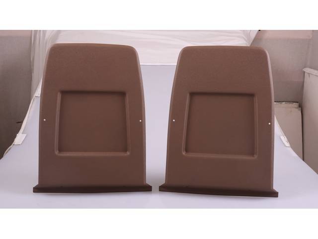 Seat Back Panel Set, Dark Saddle, ABS-Plastic reproduction