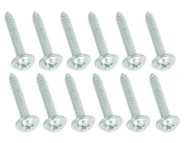 FASTENER KIT, SEAT SIDE PANELS, (12), .41 INCH DIAMETER PHILLIPS DRIVE ROUND WASHER HEAD SCREWS, Does inner and outer panels