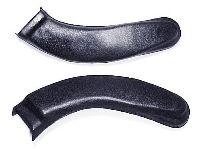 Bench Seat Side Bracket Cover Set, Black, Reproduction for (66-72)