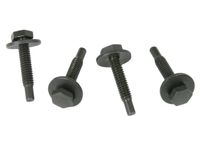 FASTENER KIT, SEAT BACK STRAP, SEAT BASE, (4), ROUNDED TRIM HEX CONI-CONICAL SPRING WASHER SEMS-SCREW AND WASHER ASSY 