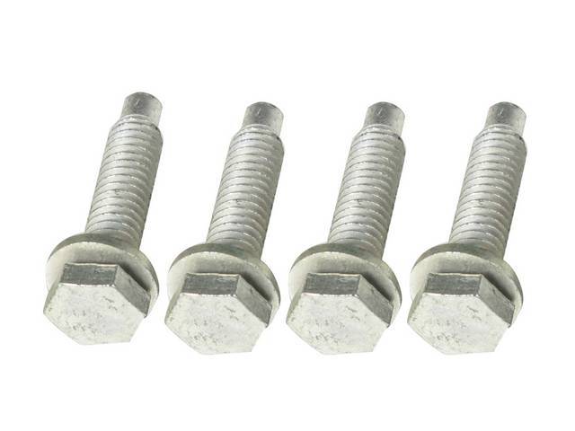 FASTENER KIT, SEAT BACK STRIKERS, FRONT, (4), TRIM HEX CA-TYPE. THREAD FORMING MACHINE SCREW THREADED TO POINT CONI-CONICAL SPRING WASHER SEMS-SCREW 