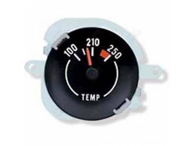 Coolant / Water Temperature Gauge, white marking and red pointer, OER reproduction