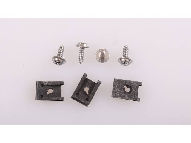 Ash Tray Retainer Fastener Kit, 7-pc OE Correct AMK Products reproduction for (68-72)